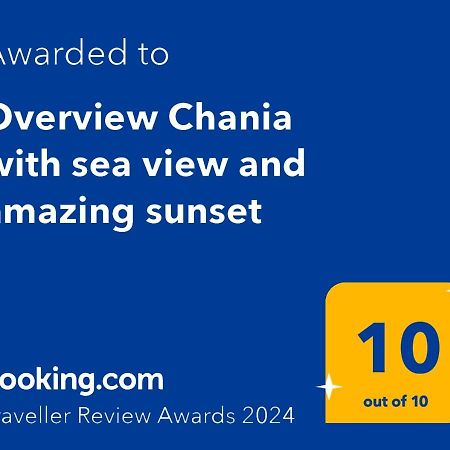 Overview Chania With Sea View And Amazing Sunset Exterior photo